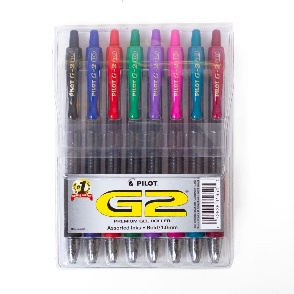 Pilot, Gel, Art & School, G2, Bold, 8 pack, 397209